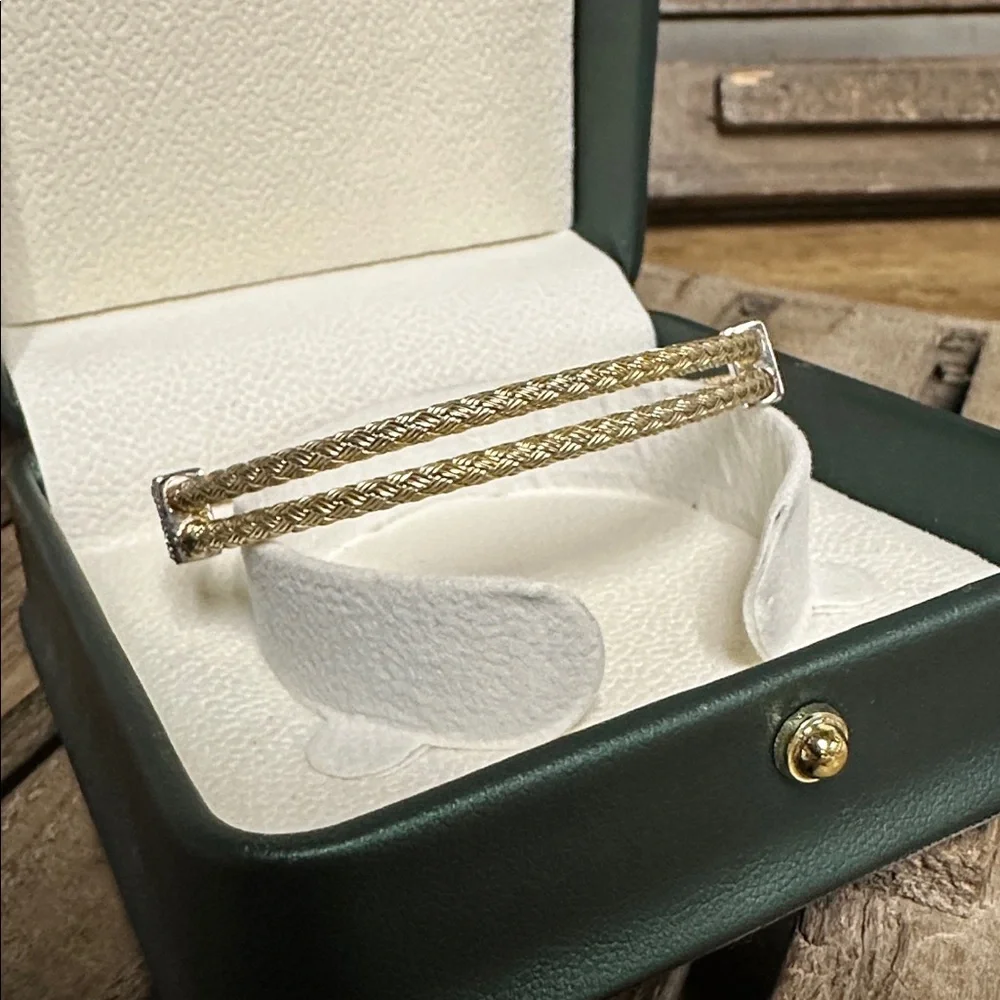 Charles Garnier nwot infinity gold silver 925 Peru stamped expandable bracelet - Picture 5 of 7